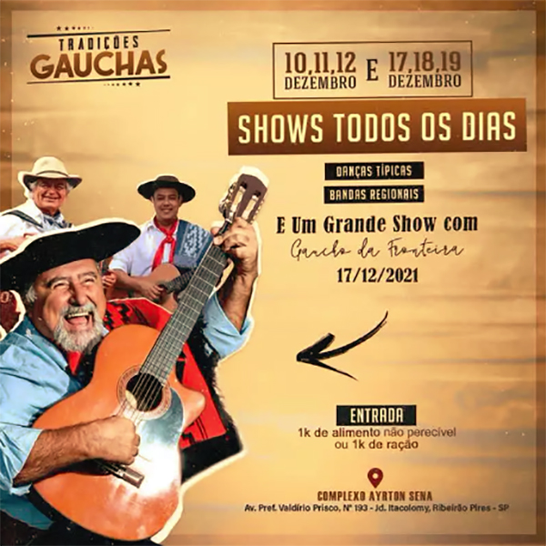 Ribeirão Pires recebe Festival de Tradições Gaúchas